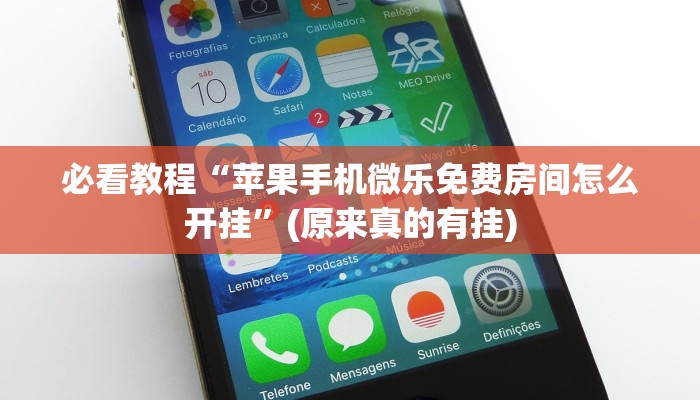 必看教程“苹果手机微乐免费房间怎么开挂”(原来真的有挂)