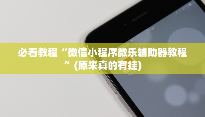 必看教程“微信小程序微乐辅助器教程”(原来真的有挂)