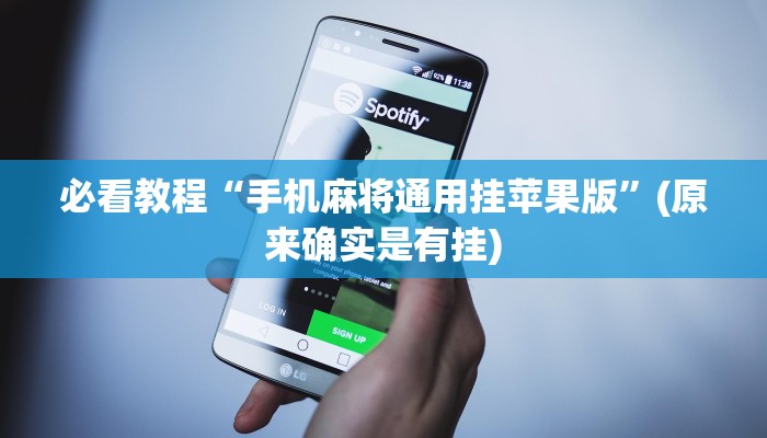 必看教程“手机麻将通用挂苹果版”(原来确实是有挂)