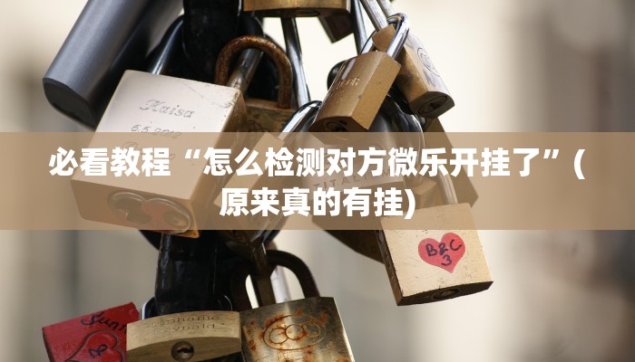 必看教程“怎么检测对方微乐开挂了”(原来真的有挂)