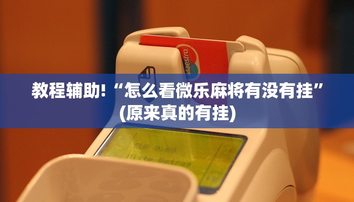 教程辅助!“怎么看微乐麻将有没有挂”(原来真的有挂)
