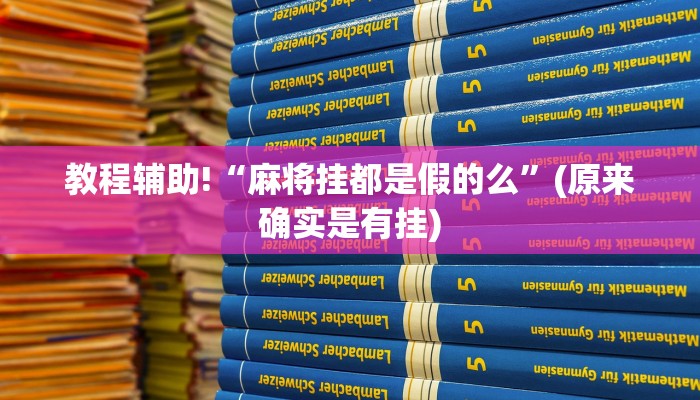 教程辅助!“麻将挂都是假的么”(原来确实是有挂)
