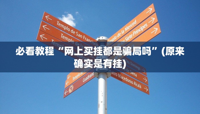 必看教程“网上买挂都是骗局吗”(原来确实是有挂)