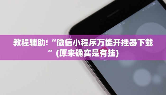 教程辅助!“微信小程序万能开挂器下载”(原来确实是有挂)