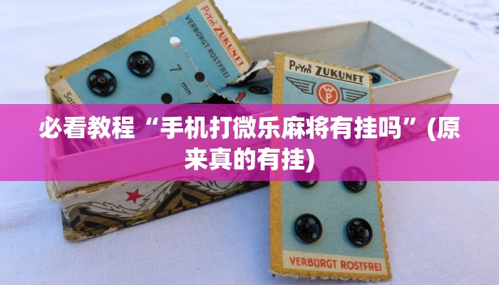必看教程“手机打微乐麻将有挂吗”(原来真的有挂)