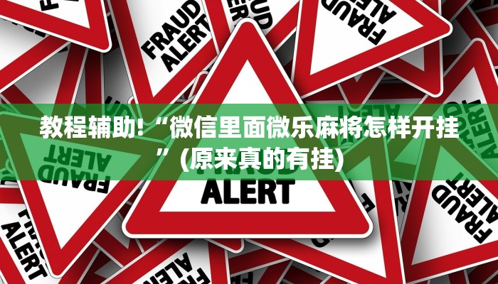 教程辅助!“微信里面微乐麻将怎样开挂”(原来真的有挂)