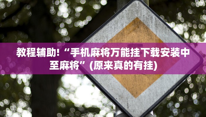 介绍一款“微乐湖南麻将万能开挂器免费”(确实是有挂)-知乎
