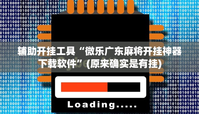 辅助开挂工具“微乐广东麻将开挂神器下载软件”(原来确实是有挂)