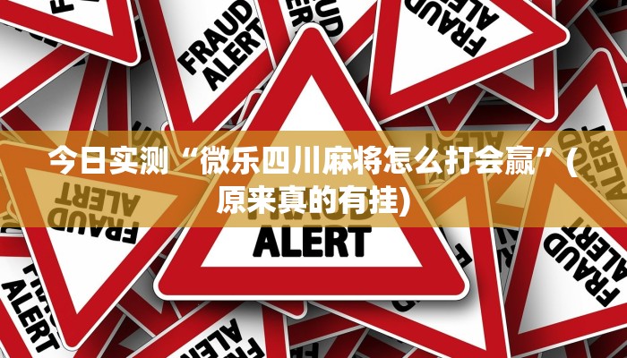 今日实测“微乐四川麻将怎么打会赢”(原来真的有挂)