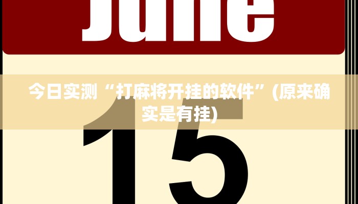 今日实测“打麻将开挂的软件”(原来确实是有挂)