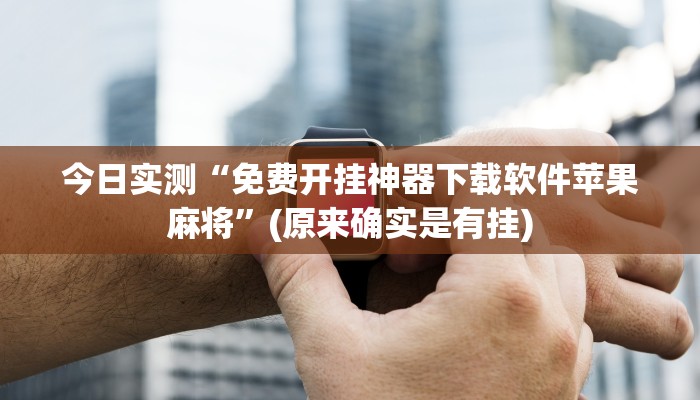 今日实测“免费开挂神器下载软件苹果麻将”(原来确实是有挂)