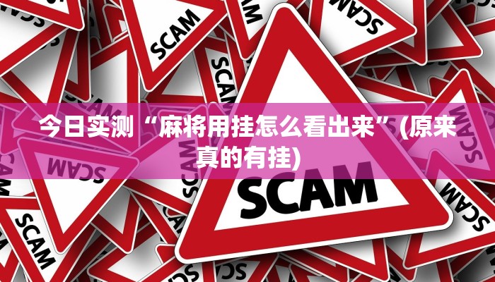 今日实测“麻将用挂怎么看出来”(原来真的有挂)