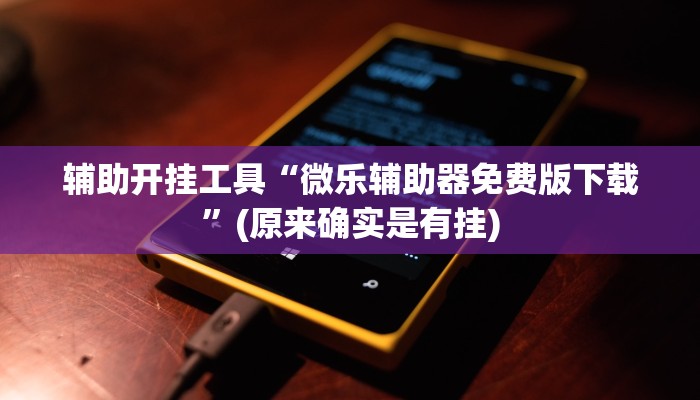 辅助开挂工具“微乐辅助器免费版下载”(原来确实是有挂)