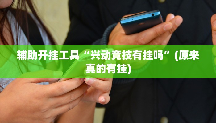 辅助开挂工具“兴动竞技有挂吗”(原来真的有挂)