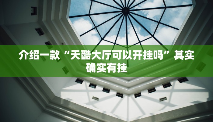 介绍一款“天酷大厅可以开挂吗”其实确实有挂