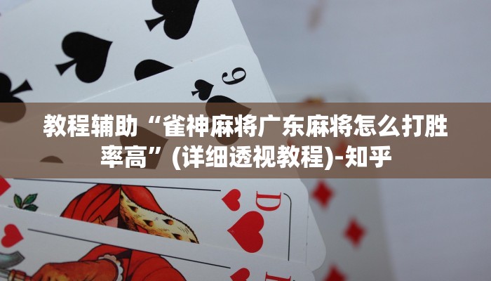 教程辅助“雀神麻将广东麻将怎么打胜率高”(详细透视教程)-知乎