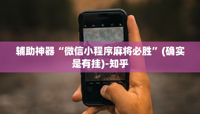辅助神器“微信小程序麻将必胜”(确实是有挂)-知乎