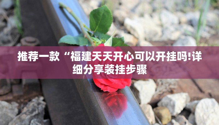 推荐一款“福建天天开心可以开挂吗!详细分享装挂步骤