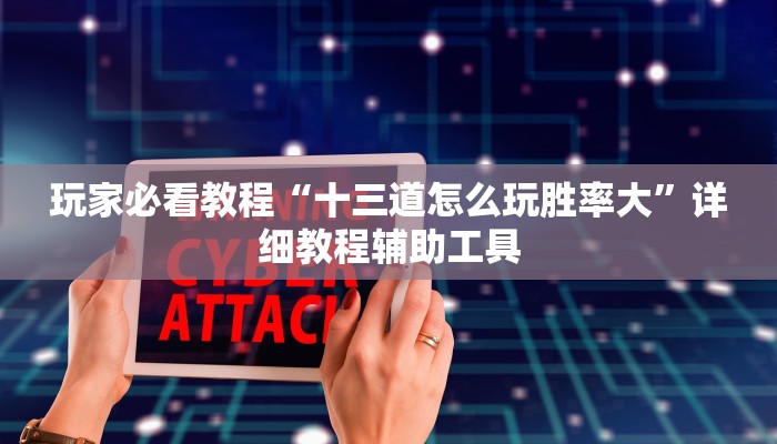 玩家必看教程“十三道怎么玩胜率大”详细教程辅助工具