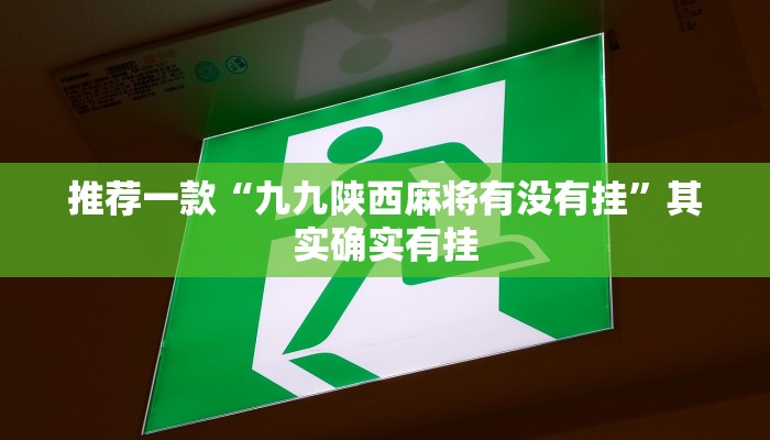 推荐一款“九九陕西麻将有没有挂”其实确实有挂