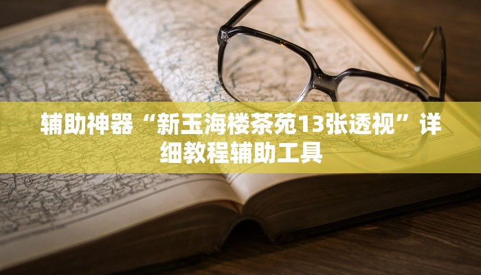 辅助神器“新玉海楼茶苑13张透视”详细教程辅助工具