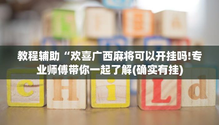 教程辅助“欢喜广西麻将可以开挂吗!专业师傅带你一起了解(确实有挂)
