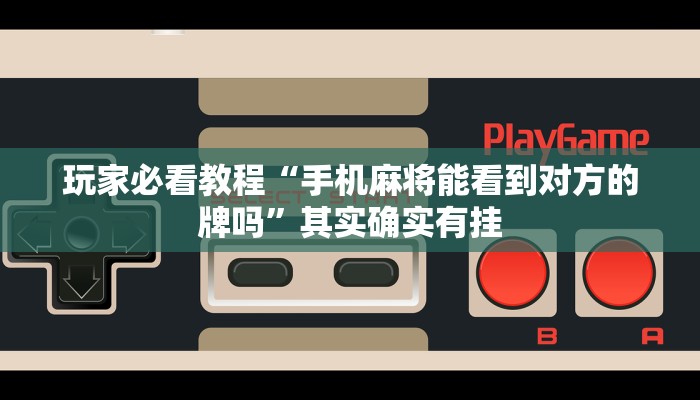 玩家必看教程“手机麻将能看到对方的牌吗”其实确实有挂