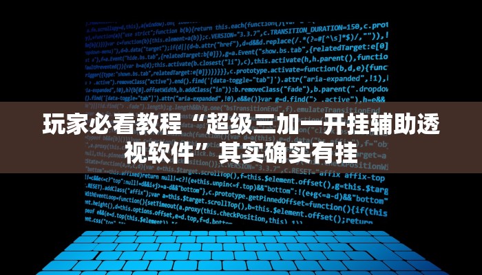 玩家必看教程“超级三加一开挂辅助透视软件”其实确实有挂