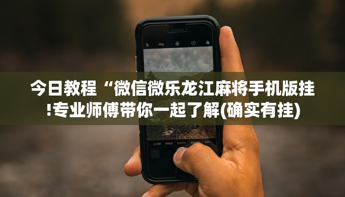今日教程“微信微乐龙江麻将手机版挂!专业师傅带你一起了解(确实有挂)