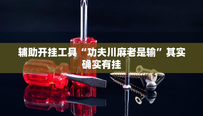 辅助开挂工具“功夫川麻老是输”其实确实有挂