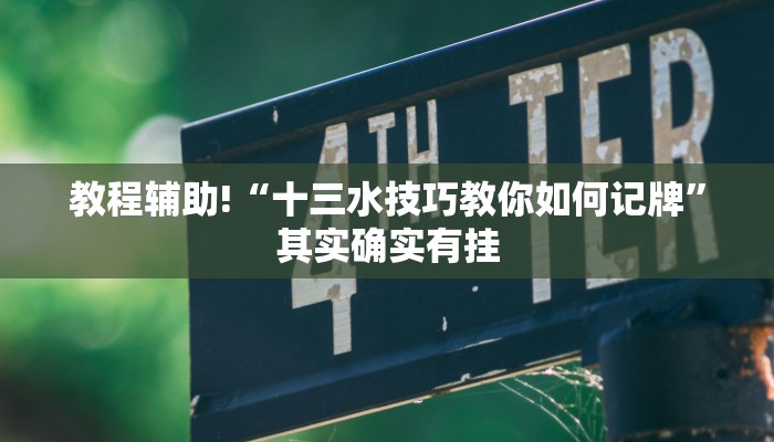 教程辅助!“十三水技巧教你如何记牌”其实确实有挂