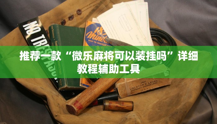 推荐一款“微乐麻将可以装挂吗”详细教程辅助工具