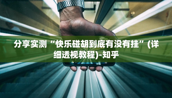 分享实测“快乐碰胡到底有没有挂”(详细透视教程)-知乎