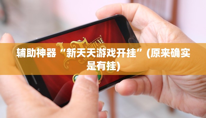 辅助神器“新天天游戏开挂”(原来确实是有挂)